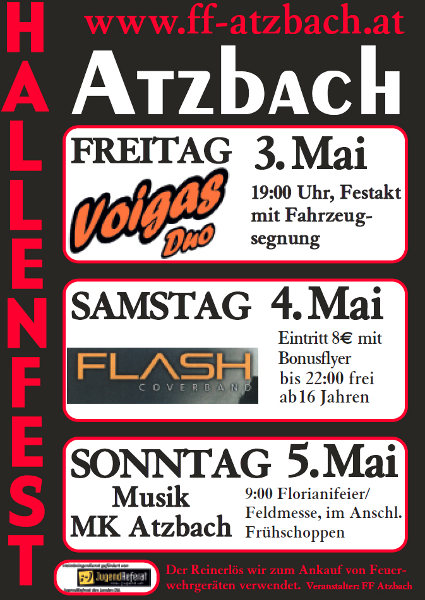 Flyer Hallenfest Atzbach 2013