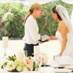 Bride With Wedding Planner In Marquee